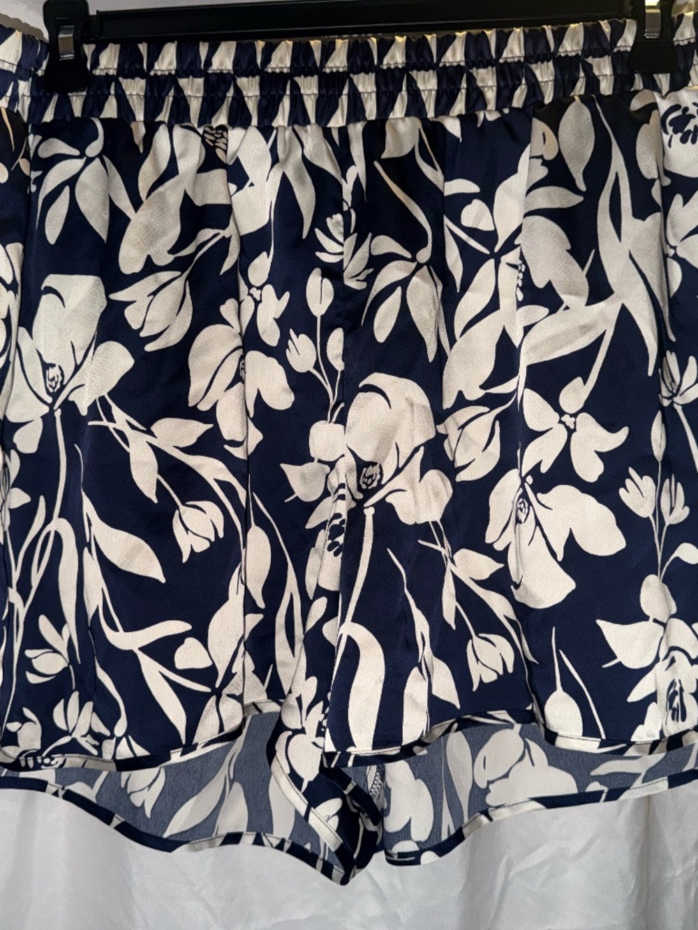 Blue and White Floral Shorts